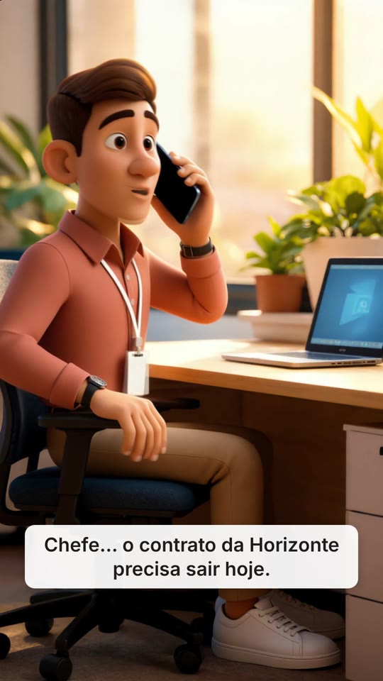 Cena do filme: A aprovação travou no e-mail.